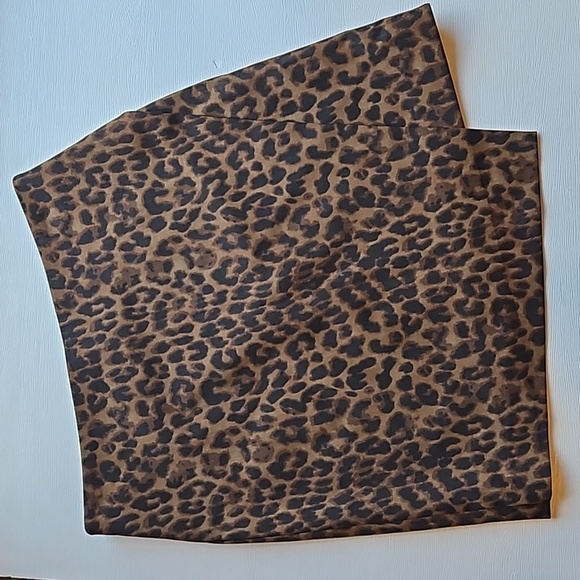 Ann Taylor Black Brown Leopard Print Asymmetrical Mini Skirt 2 - Picture 1 of 6